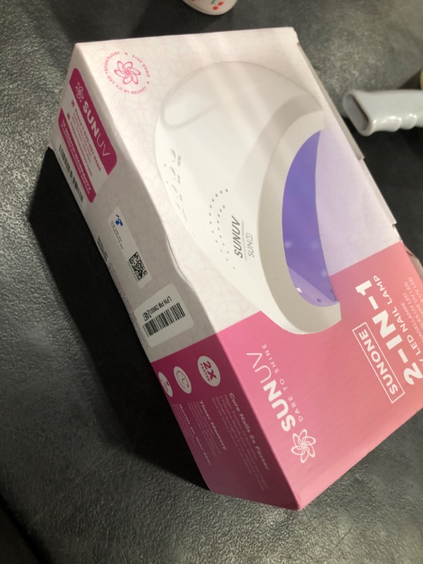 Photo 1 of SUNUV UV LED Nail Lamp, Gel Light for Nail Polish UV Dryer with 3 Timers SUNone White