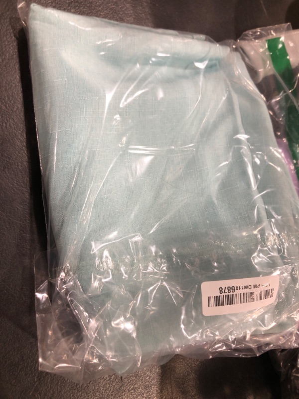 Photo 1 of IVAPUPU Textured Linen Table Cloth for Rectangle Tables - Light Blue Tablecloths Rectangular Waterproof Wrinkle Free Wipeable Dining Table Cover for Spring Wedding Birthday Kitchen Decor, 52 x 70 Inch