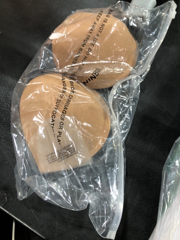 Photo 1 of JOATEAY Adhesive Bra Backless Strapless Sticky Push Up Reusable Invisible Lift Padded Non-Slip (Pecan, Cup D)