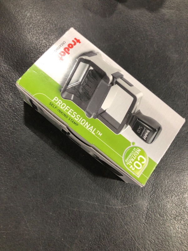 Photo 1 of Trodat Professional Date Stamp 5440L – Self Inking with English Message Options – Red and Blue Impression