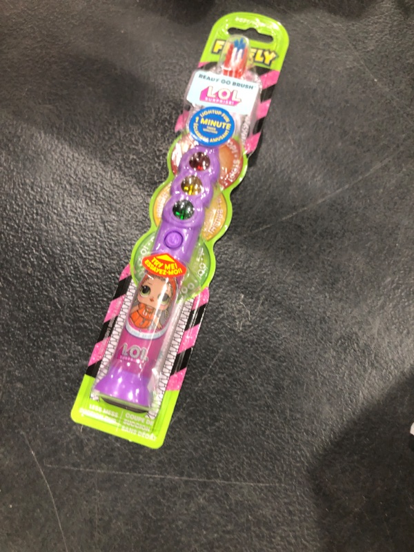 Photo 1 of Firefly Ready Go Light Up Timer Toothbrush, L.O.L. Surprise!, Premium Soft Bristles, 1 Minute Timer, Less Mess Suction Cup, Battery Included, Easy Storage, Dentist Recommended, Ages 3+, 1 Pack