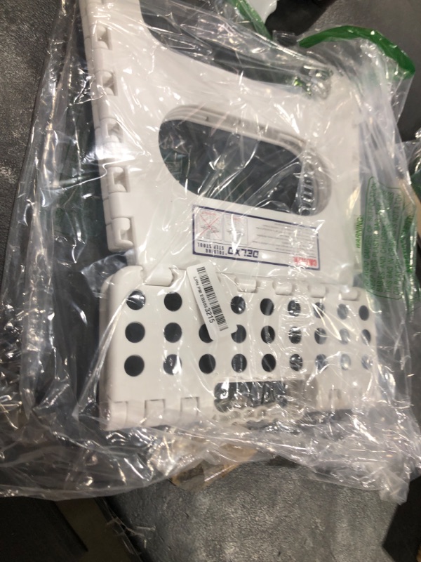 Photo 1 of Delxo Folding Step Stool,11 Inch Non-Slip Foldable Step Stools for Kids and Adults,Portable Foldable Step Stool Lightweight Small Folding Stool with Handle for Kitchen Bathroom in White,1 Pack