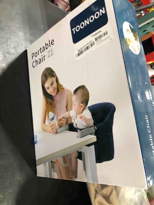 Photo 1 of TOONOON Hook On High Chair with Tray, Fast Table Chair for Baby Toddler, Portable Feeding Seat Attaches to Table, Washable for Travel Outside