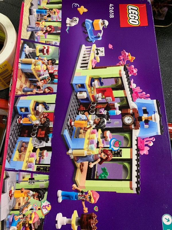 Photo 1 of LEGO Friends Heartlake City Café Shop Toy for Kids, Bakery Building Set, Birthday Gift Idea for Girls and Boys Ages 6 Years and Up with 3 Mini Dolls and a Dog Toy Figure, 42618