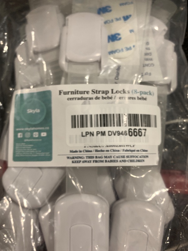 Photo 1 of SKYLA HOMES Baby Locks (8-Pack) Child Safety Cabinet Proofing - Safe Quick and Easy 3M Adhesive Cabinet Drawer Door Latches No Screws & Magnets Multi-Purpose for Furniture Kitchen Ovens Toilet Seats