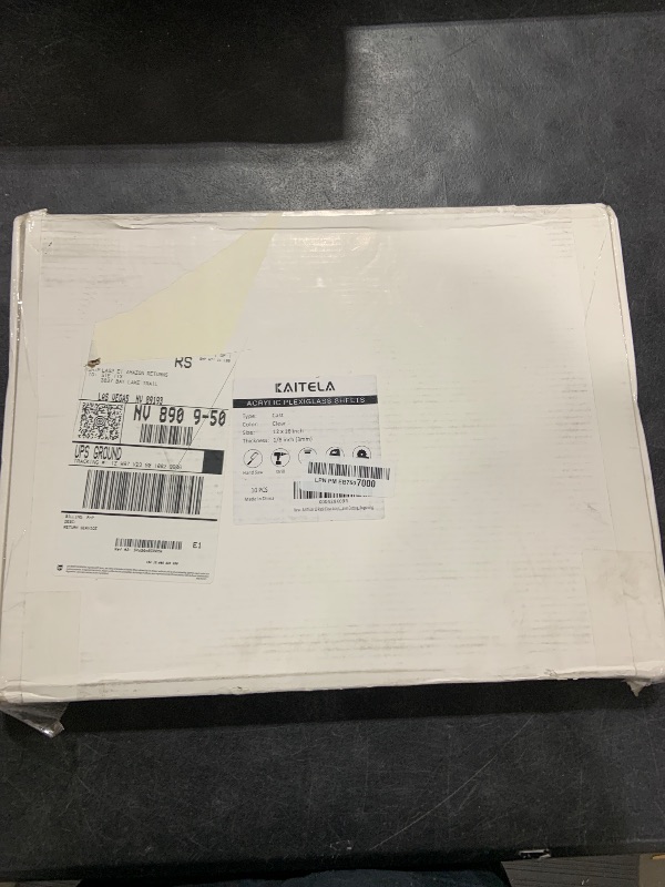 Photo 1 of KAITELA Pack of 10 Clear Acrylic Sheets 12" x 16" Cast Plexiglass Panel 1/8" Thick (3mm) Transparent Plastic Board for Signage, Craft, Display Projects, Laser Cutting, Engraving