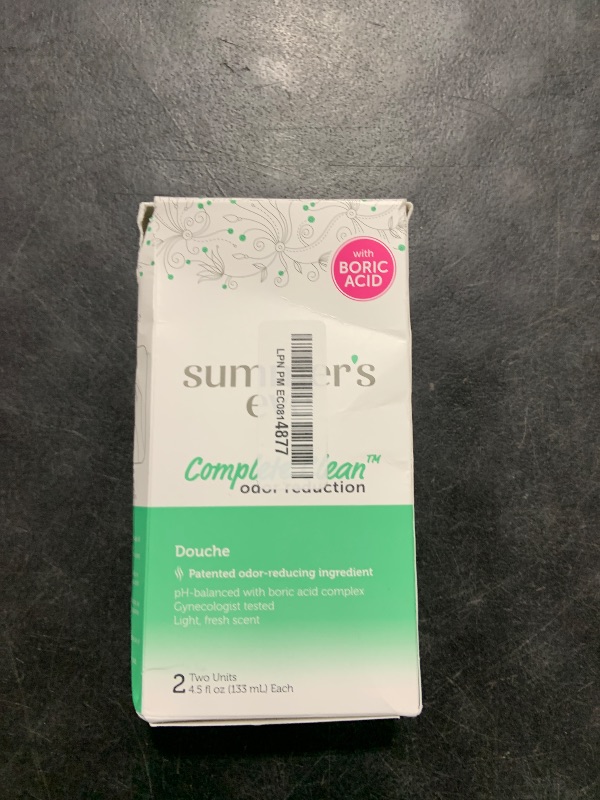 Photo 1 of Summer's Eve Feminine Douche, Complete Clean Odor Reduction with Boric Acid Complex, 2 Units, 4.5 oz Each