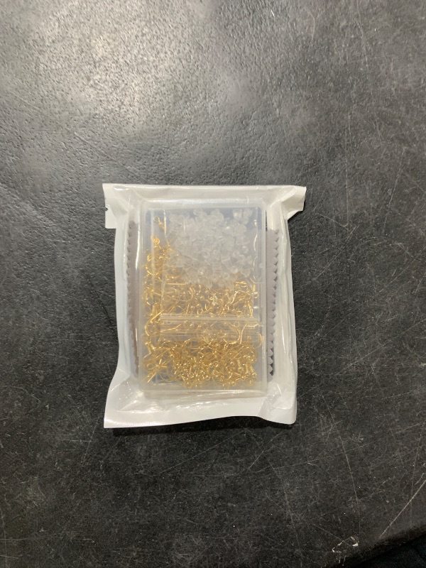Photo 1 of Hypoallergenic Gold Earring Hooks - 120 pcs/60 Pairs 18k Gold Nickel Free Ear Wires Fish Hooks for Jewelry Making, Jewelry findings Parts with 120 pcs Rubber Earring Backs Stopper for DIY Earrings