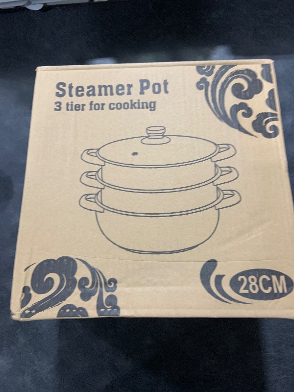 Photo 1 of Steamer Pot for Cooking 11 inch Steamer Pot, 3-tier Multipurpose 18/8 Stainless Steel Steam Pot Cookware with Lid for Vegetable, Dumpling, Stock, Sauce, Food