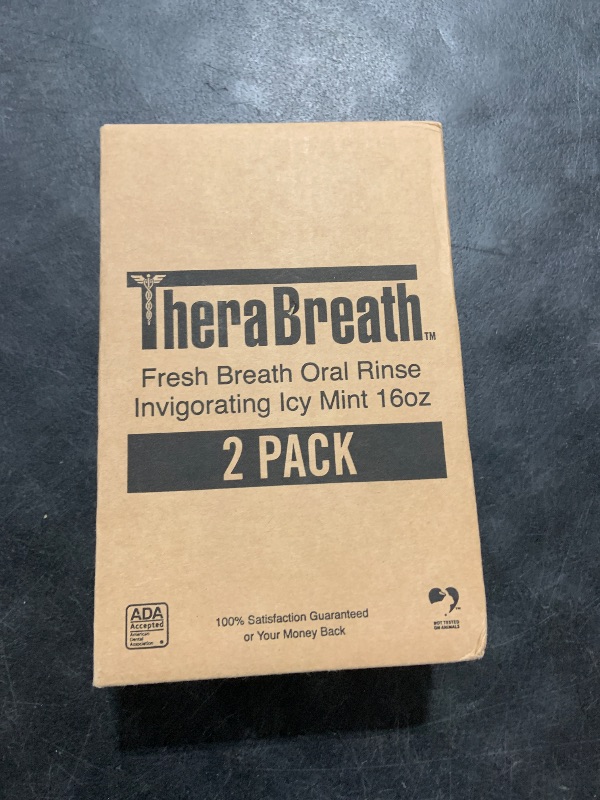 Photo 1 of TheraBreath Fresh Breath Mouthwash, Icy Mint Flavor, Alcohol-Free, 16 Fl Oz (Pack of 2)