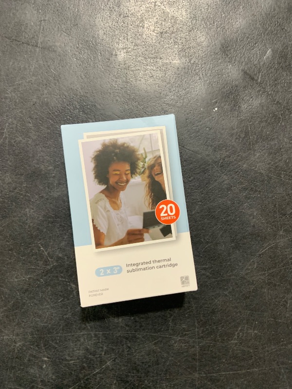 Photo 1 of 2x3'' All-in-One Photo Paper and Color Ribbon Cartridge Refill with 10 Sheets of Photo Paper 2 Pack for HPRT CP2100 Mini Photo Printer