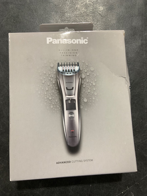 Photo 1 of Panasonic Multi-Groomer Men’s Trimmer for Beard, Hair and Body, 39 Trim Length Settings with 3 Attachments, Corded/Cordless Operation – ER-GB80-S (Silver)