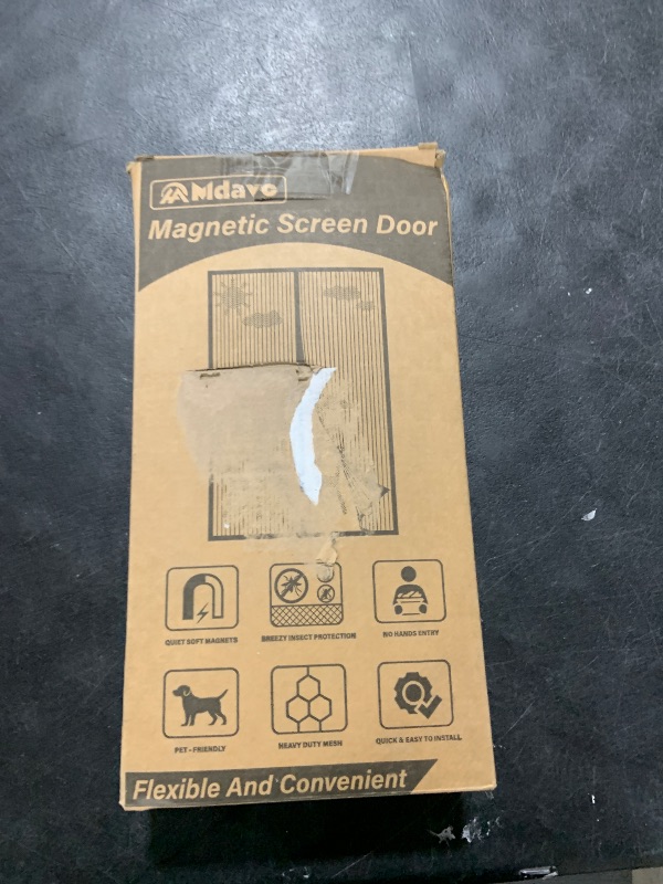 Photo 1 of Magnetic Screen Door, Fit Door Size 32 x 96 Inches, Screen Doors with Magnets, Pet & Kid Friendly?Works with Front Doors, Sliding Doors ?Black