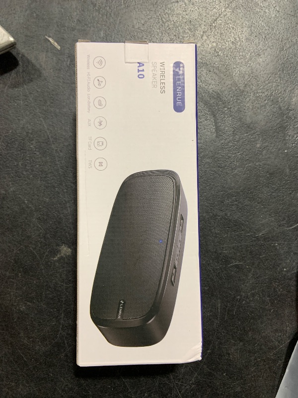 Photo 1 of LENRUE Bluetooth Speaker, Wireless Portable Speaker with Loud Stereo Sound, Rich Bass, 12-Hour Playtime, Built-in Mic. Perfect for iPhone, Samsung and More