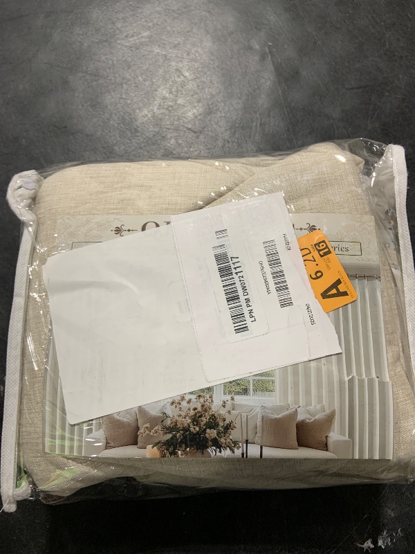 Photo 1 of 100% Blackout Thermal Curtains 84 Length 2 Panels Set for Bedroom, Linen Windows Pinch Pleated Drapes with Hooks for Track 7ft Modern Rustic Living Room Darkening Curtains 84 Inches Long Off White