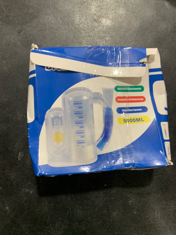 Photo 1 of Incentive Spirometer (WHITE02),Breathing Exercise Device for Lungs,Breathing Trainer for Adults,5000ml Volume Measurement with Flow Rate Indicator