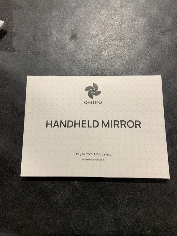 Photo 1 of OMIRO 10.3" L x 7.4" W Hand Mirror, All Black Handheld Mirror with Handle