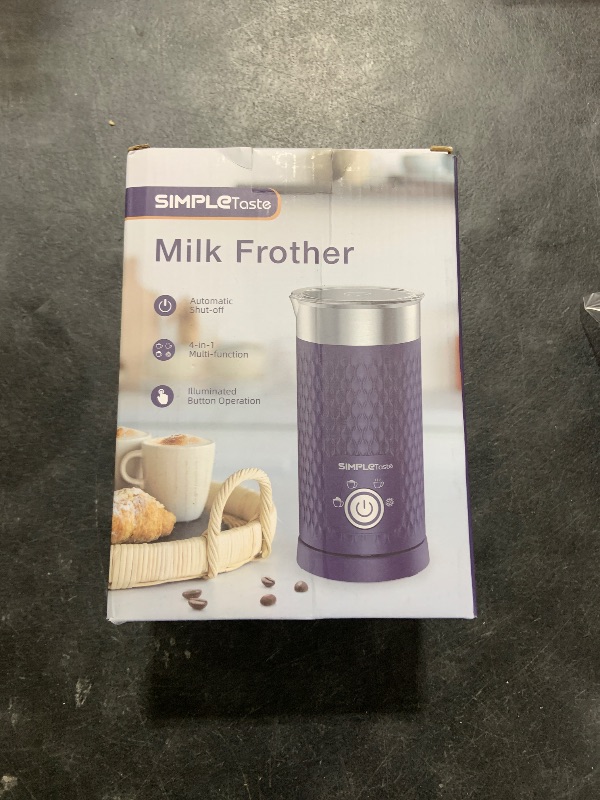 Photo 1 of SIMPLETASTE Milk Frother, 4-in-1 Electric Milk Steamer, Automatic Warm and Cold Foam Maker and Milk Warmer for Latte, Cappuccinos, Macchiato