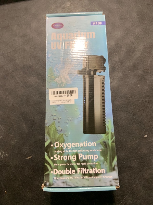 Photo 1 of 600GPH UV Aquarium Filter for 75-300 Gal Tank, Large Fish Turtle Tank Green Water Clean Machine Submersible Canister Filter Powerful Pump Pond Filter for Saltwater Freshwater Crystal Green Killing