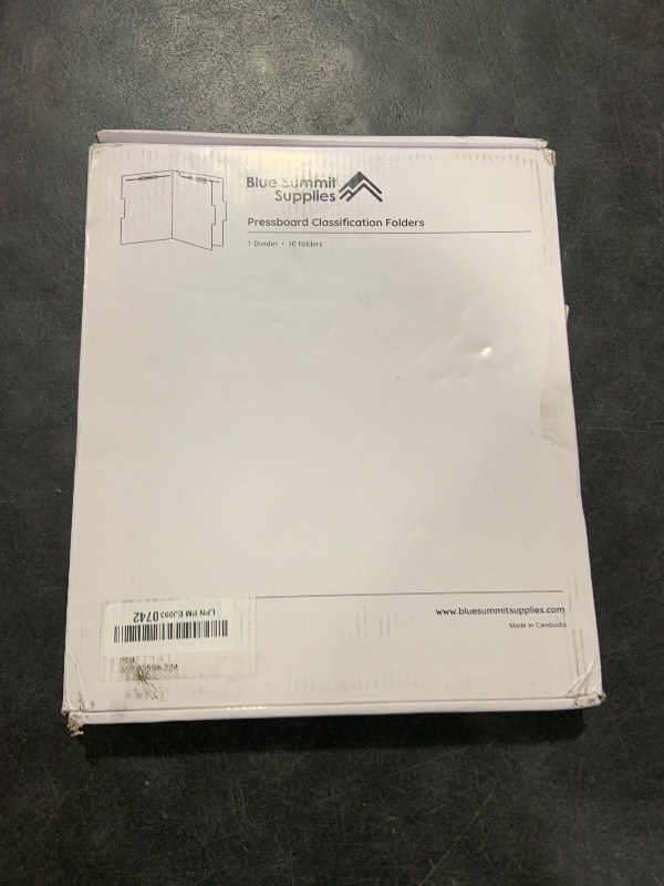 Photo 1 of 10 Letter Size Red Classification Folders - 1 Divider - 2 Inch Tyvek Expansions - Durable 2 Prongs Designed to Organize Standard Medical Files, Office Reports - Letter Size, Red Brick Color, 10 Pack