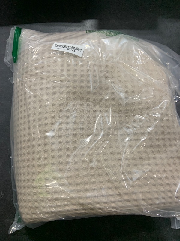 Photo 1 of 100% Cotton Waffle Weave Bed Blanket | Soft, Breathable, and Lightweight Blanket for All-Season | Perfect for Layering | Brielle Collection (King, Taupe)