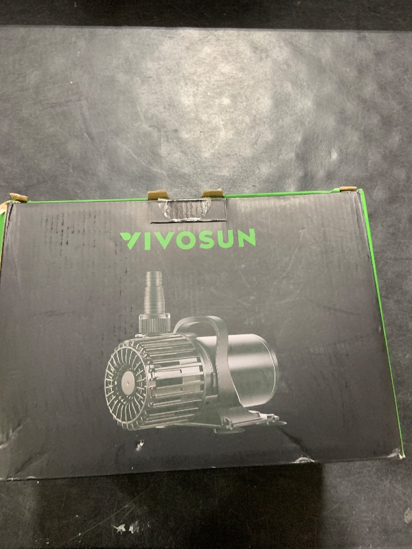 Photo 1 of VIVOSUN 1600 GPH Submersible Water Pump, 100W Pond Pump, Ultra Quiet Aquarium Pump with 15FT. Lift Height for Pond, Waterfall, Fish Tank, Statuary, Hydroponic