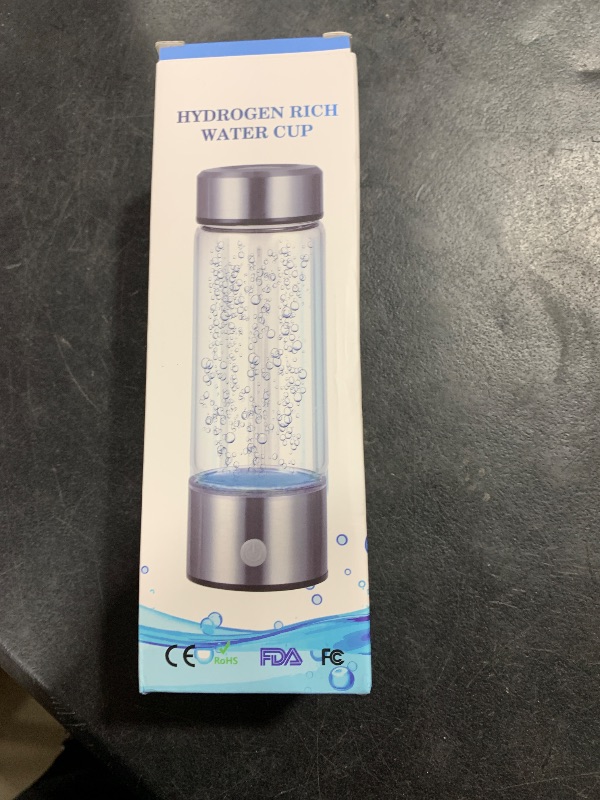 Photo 1 of Hydrogen Water Bottle Generator, Portable Hydrogen Water Ionizer Machine Rechargeable,Hydrogen Rich Water Glass Health Cup for Travel 420ml Gift for Friends/Women/Men/Mom/Father/Grandpa/Grandma