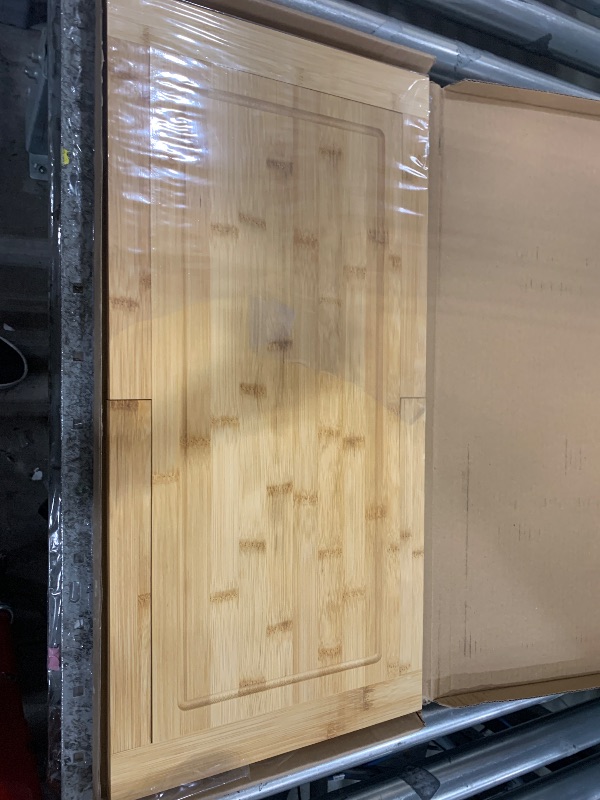 Photo 1 of [2024 UPGRADE] Hifybaty Over The Sink Cutting Board - Expandable Cutting Board Over Sink, Bamboo Cutting Boards with Juice Groove, Kitchen Sink Cutting Board