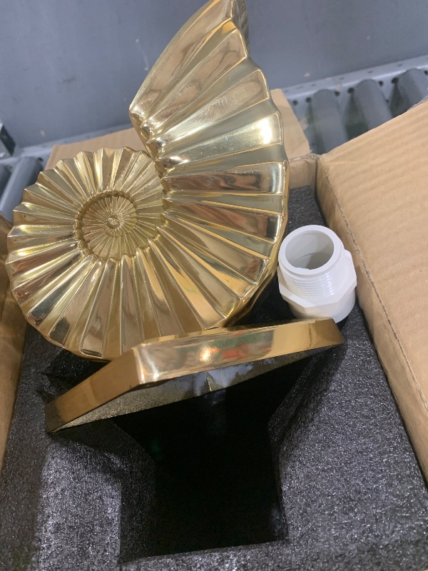 Photo 1 of Solid Brass Made Exquisite Handcrafted Waterfall Spout for Landscape, Water Fountain Spout Scupper Luxury Decoration for Pools, Ponds, Water Walls