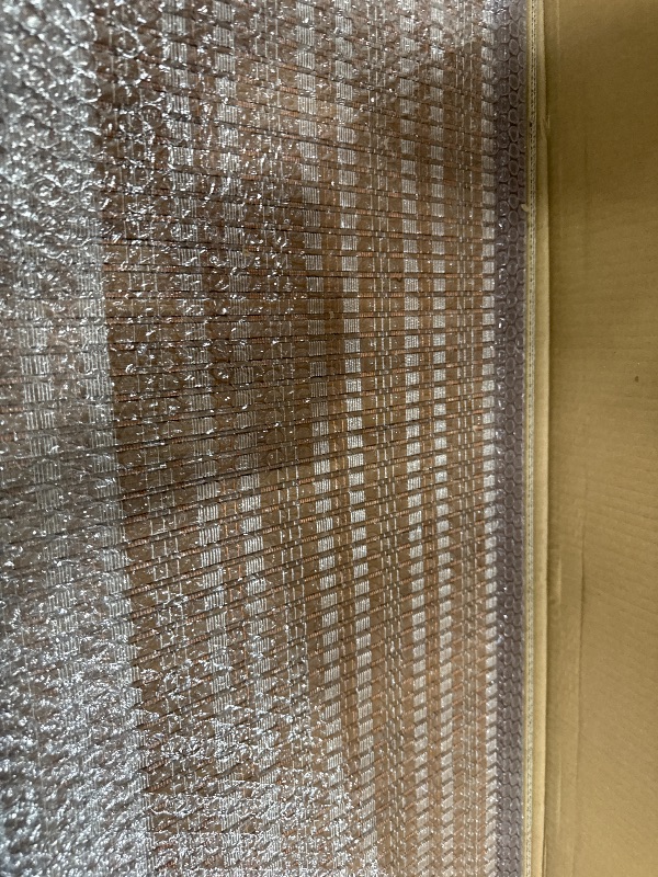 Photo 1 of Furnnylane 4 Panel Room Divider Short Folding Screen Room Divider,Double Sided Bamboo Room Divider Screen for Room Separation,Brown,47.2" H x 61.4" W