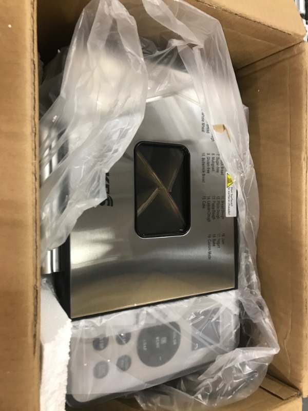 Photo 1 of KBS 2LB Bread Maker, 19-in-1 Automatic Bread Machine Stainless Steel with Ceramic Pan,15H Timer&1H Keep Warm, Sourdough, Gluten-Free, 650W Bread Maker Machine with 3 Loaf Sizes 3 Crust Colors, Recipes