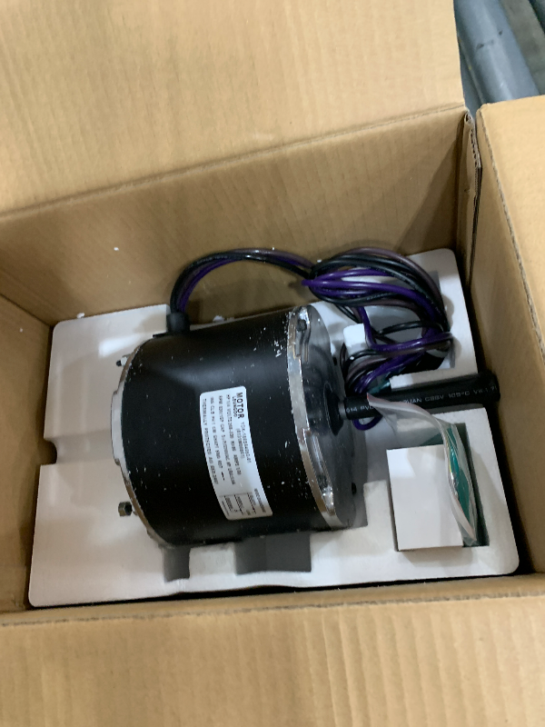 Photo 1 of 0131M00061SP 1/4HP Condenser Fan Motor Replaces Goodman Air conditioner Amana Janitrol 0131M00014PS, Zhongshan Broad-Ocean YDK-180S84062-01 Motor, 830RPM 208/230V 1.5A SSX160481BA, GSC130481AE Leungoo