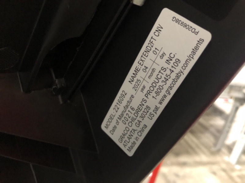 Photo 1 of Graco Extend2Fit Convertible Baby Car Seat, Rear and Forward Facing, Adjustable Extension Panel for Extra Legroom, Gotham