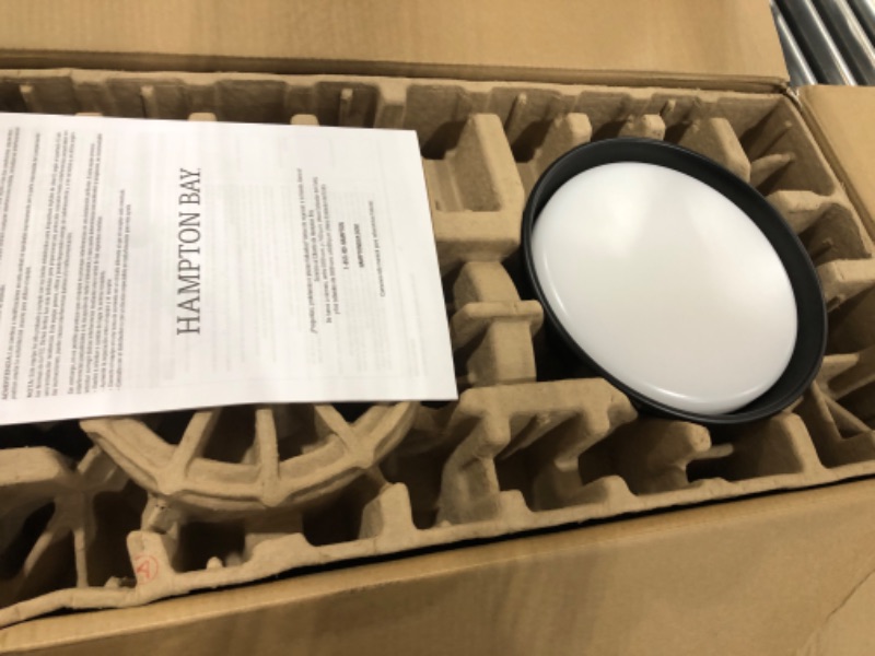 Photo 1 of **Parts Only** Hampton Bay Hawkspur 52 in. Indoor/Outdoor Matte Black Low Profile Ceiling Fan with Adjustable White LED with Remote Included AK424-MBK