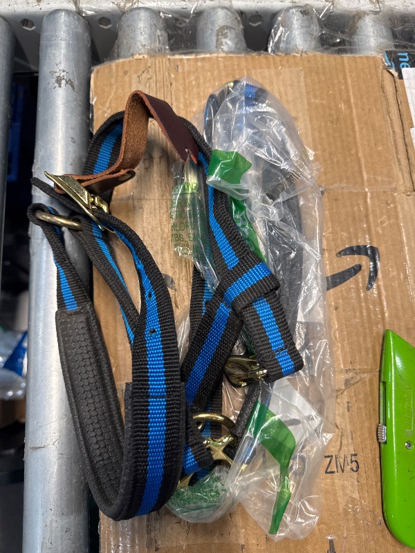 Photo 1 of (BAGGED) (USED/FAIR) Weaver Equine Breakaway Horse Halter, Comfort Foam Padding, Adjustable Chin & Throat Snap Halters for Horses, Equine Tack,Average Size, Blue