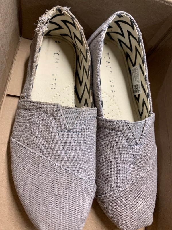 Photo 1 of (please see all images) TOMS Women's Alpargata Loafer Flat, Morning Dove Heritage Canvas, 5