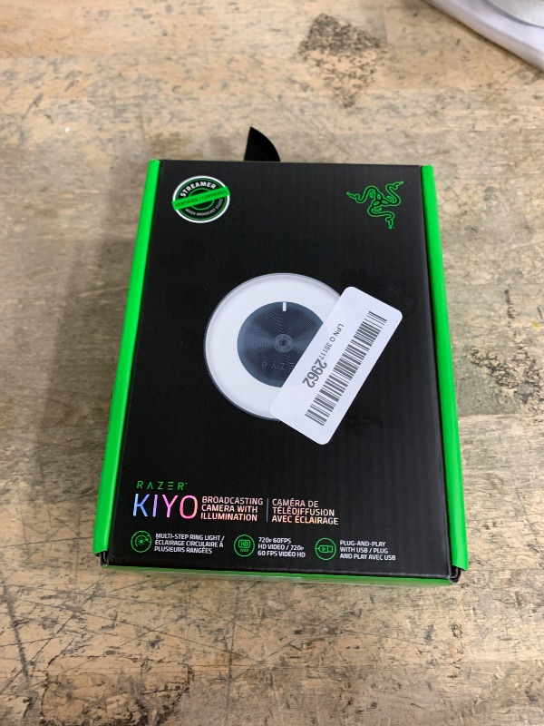 Photo 1 of ***(MAJOR DAMAGE/ SEE NOTES)***Razer Kiyo Streaming Webcam: 1080p 30 FPS / 720p 60 FPS - Ring Light w/Adjustable Brightness - Built-in Microphone - Advanced Autofocus