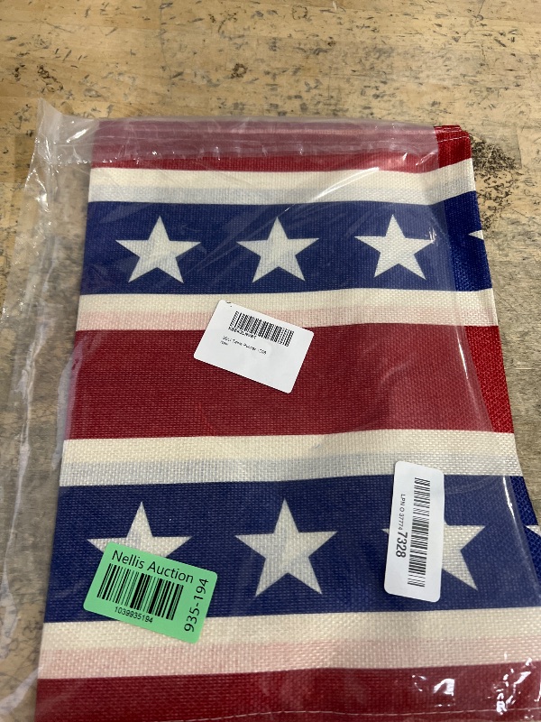 Photo 1 of Seliem Memorial Day 4th of July Patriotic Table Runner, America Veterans Day Labor Day Red Blue White Stripes Stars Kitchen Dining Table Decor, Home Decoration Indoor Outdoor Party Supply 13 x 72 Inch