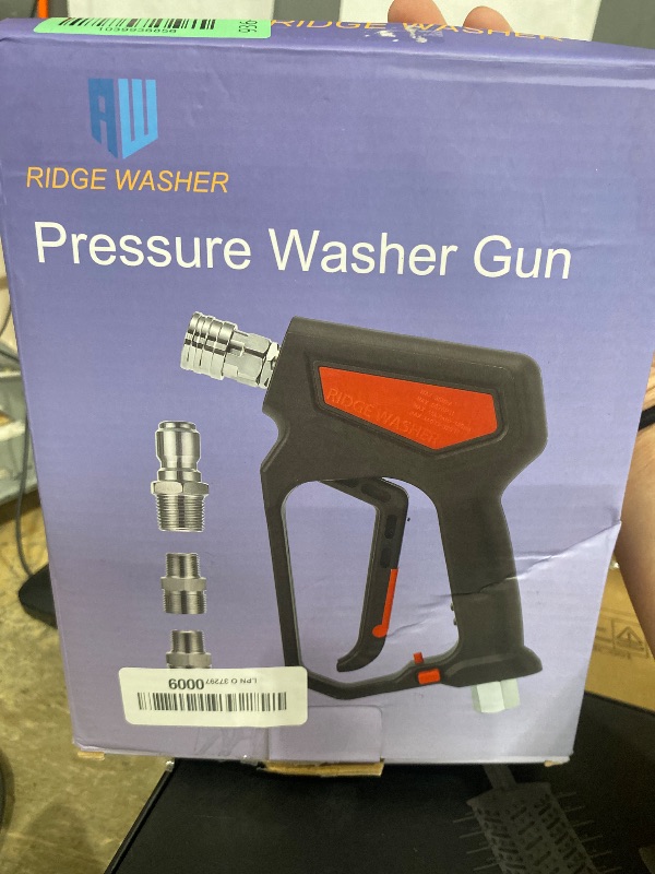 Photo 1 of *** Only***RIDGE WASHER Pressure Washer Gun 5000 PSI, 12 GPM, High Pressure Spray Gun with 1/4" Quick Connector, 3/8' Quick Connect, M22-14 mm and M22-15 mm Fitting