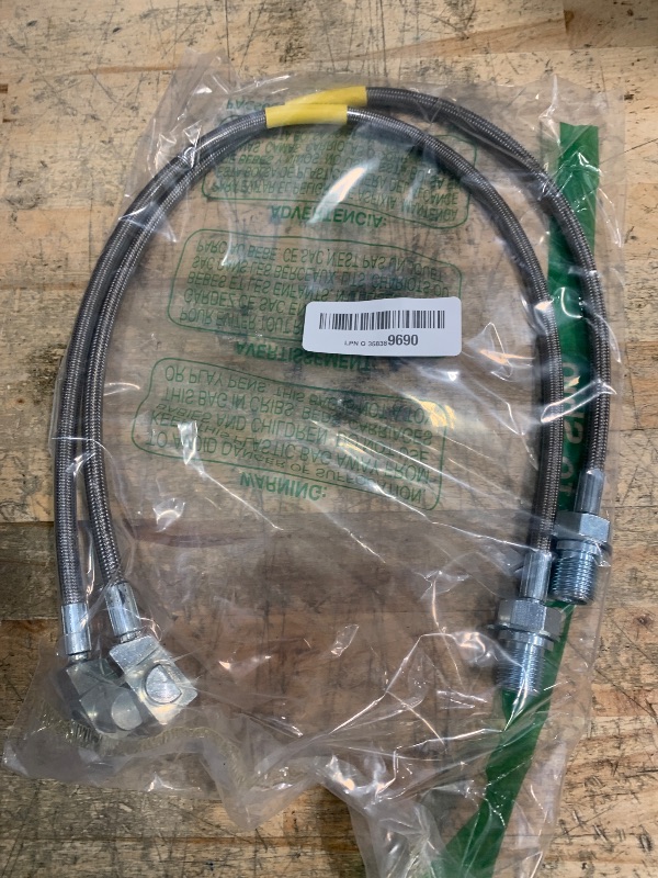 Photo 1 of *MISSING CLIPS AND WASHERS* Racewill 2PCS Front Extended Stainless Steel Brake Lines 89340S Compatible with 1971-1991 Chevrolet GMC C/K 15 20 25 Blazer 4"-6" Lift