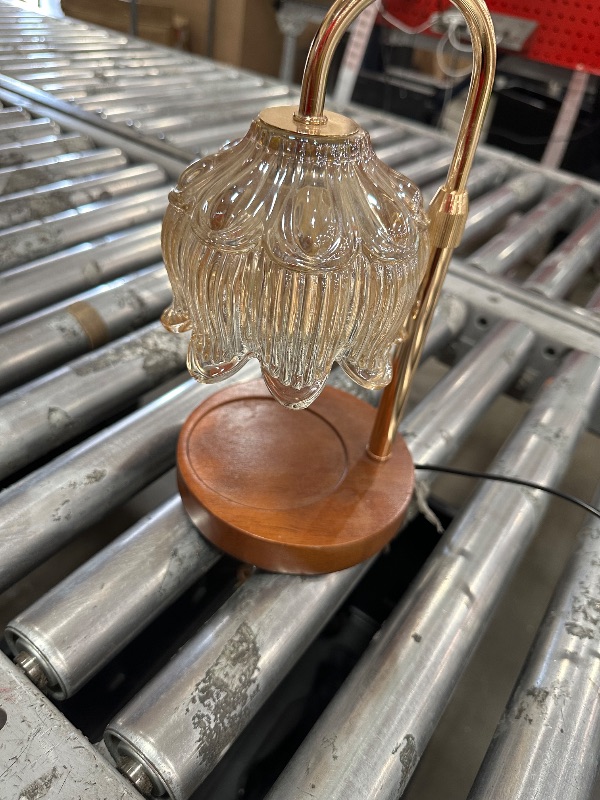 Photo 1 of  Candle Warmer Lamp with Timer, Dimmable Flower Candle Lamp Warmer, Birthday Gifts for Women, Mom, Female Friend, Glass Vintage Candle Lamp, Aromatic Candle Warmer Light for Vintage Room Decor