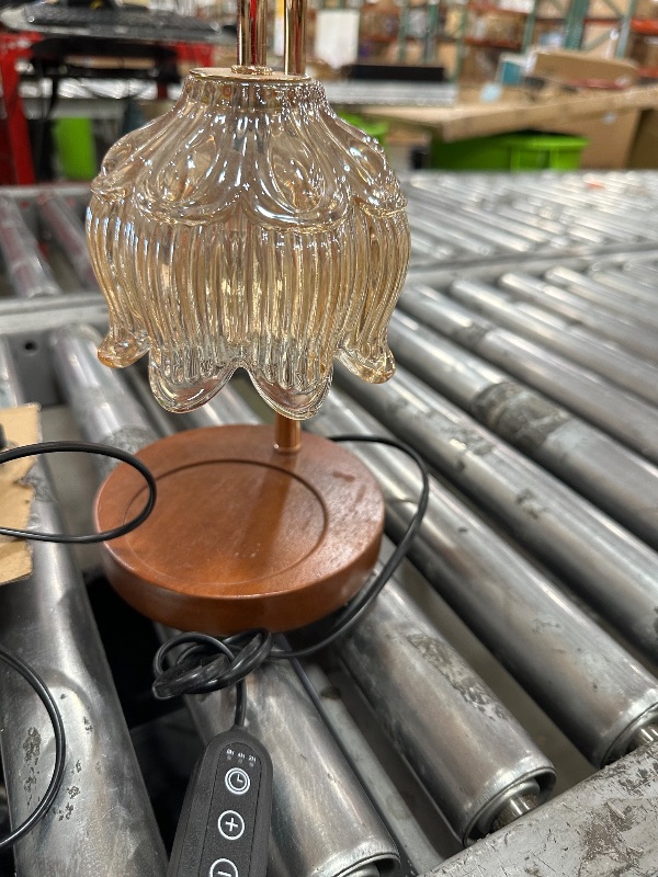 Photo 1 of  Candle Warmer Lamp with Timer, Dimmable Flower Candle Lamp Warmer, Birthday Gifts for Women, Mom, Female Friend, Glass Vintage Candle Lamp, Aromatic Candle Warmer Light for Vintage Room Decor