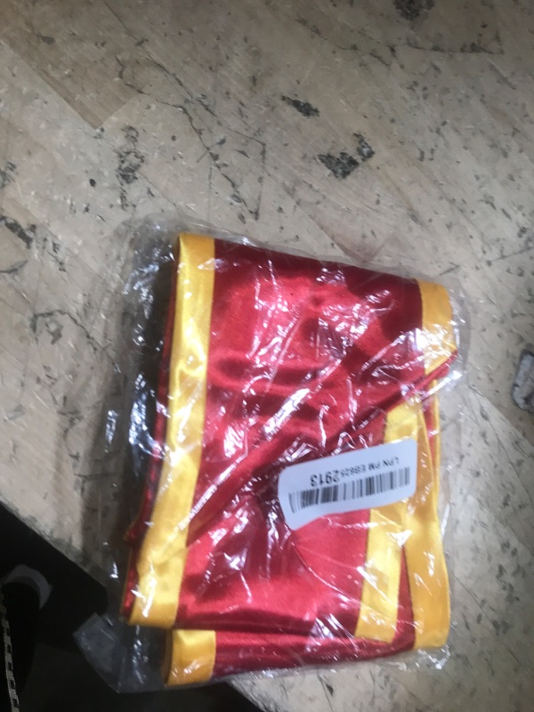 Photo 1 of SAMDEEMI Adult Plain Graduation Honor Stole Sash Angled End With Trim 72" Long, red and gold trim
