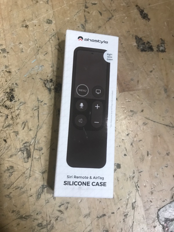 Photo 1 of AhaStyle Compatible with Apple TV Remote Cover with AirTag Holder, Anti Slip Silicone Case for 4K 1st Gen & HD Glow Green