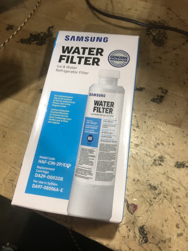 Photo 1 of ***ONLY 1***

SAMSUNG Genuine Filters for Refrigerator Water and Ice, Carbon Block Filtration for Clean, Clear Drinking Water, DA29-00020B-2P, 2 Pack