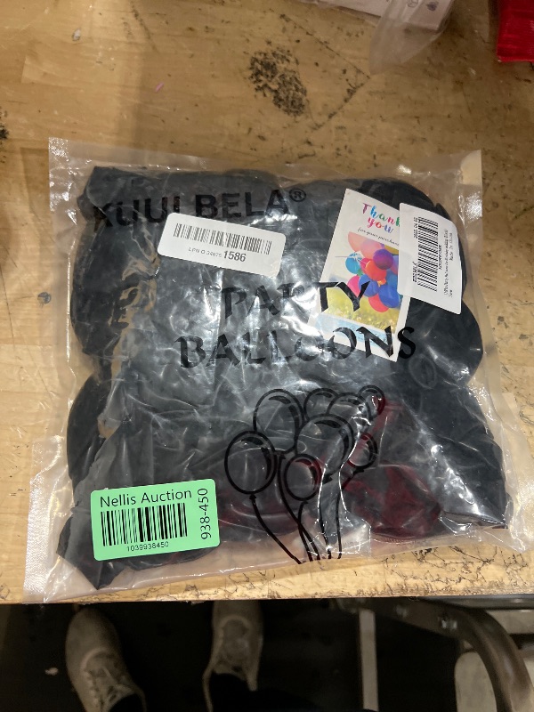 Photo 1 of 110pcs Black Balloon 12 inch, Black Latex Balloons for Birthday Party Baby Shower Wedding(with 2 Ribbons).