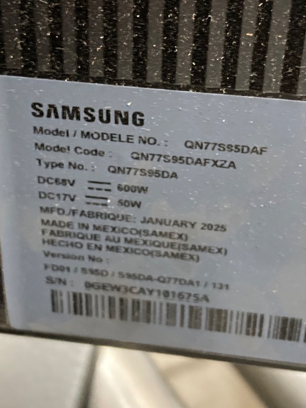 Photo 1 of **SMASHED SCREEN FINAL SALE**SAMSUNG 77-Inch Class OLED 4K S95D Series HDR Pro Smart TV w/Dolby Atmos, Object Tracking Sound+, Motion Xcelerator, Real Depth Enhancer, 4K AI Upscaling, Alexa Built-in (QN77S95D, 2024 Model)