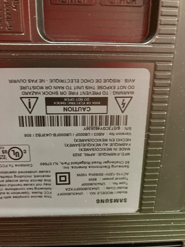 Photo 1 of **SMASHED SCREEN FINAL SALE**Samsung 43-Inch Class Crystal UHD U8000F 4K Smart TV (2025 Model) Endless Free Content, Crystal Processor 4K, MetalStream Design, Knox Security, Alexa Built-in