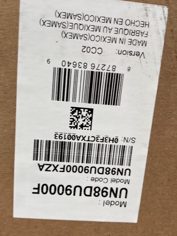 Photo 1 of **SMASHED SCREEN FINAL SALE **Samsung 98-Inch Class 4K Crystal UHD DU9000 Series HDR Smart TV, Object Tracking Sound Lite, Motion Xcelerator 120Hz, Supersize Picture Enhancer, Mega Contrast, Alexa Built-In (UN98DU9000, 2024 Model)