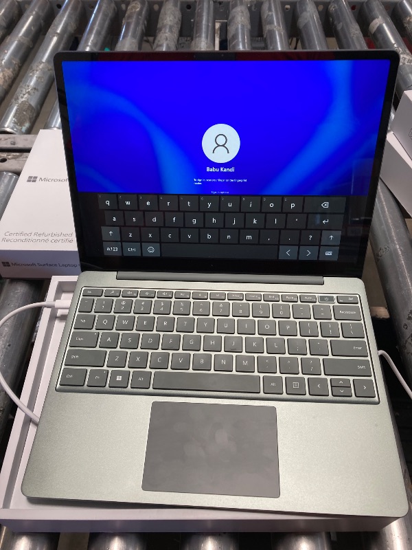 Photo 1 of **PASSCODE LOCKED FINAL SALE**MICROSOFT Surface Laptop GO 2, 12.4" PIXELSENSE Touchscreen, 11TH GEN Intel: i5, 8GB RAM, 128GB SSD W10H-S SAGE (Renewed Premium)